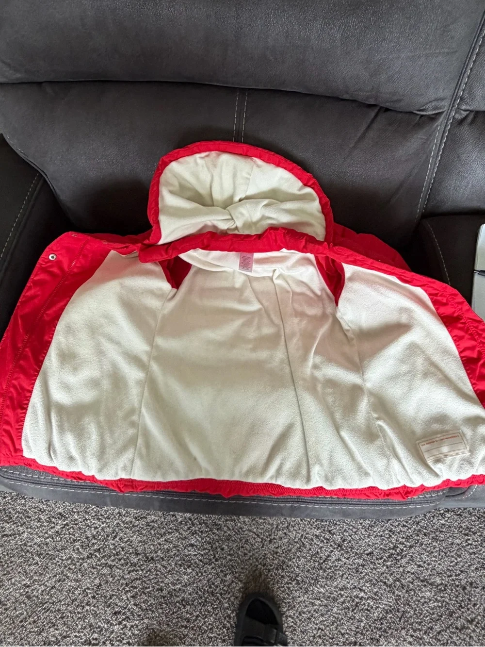 Gymboree Red Hooded Tiered Ruffle Puffer Coat